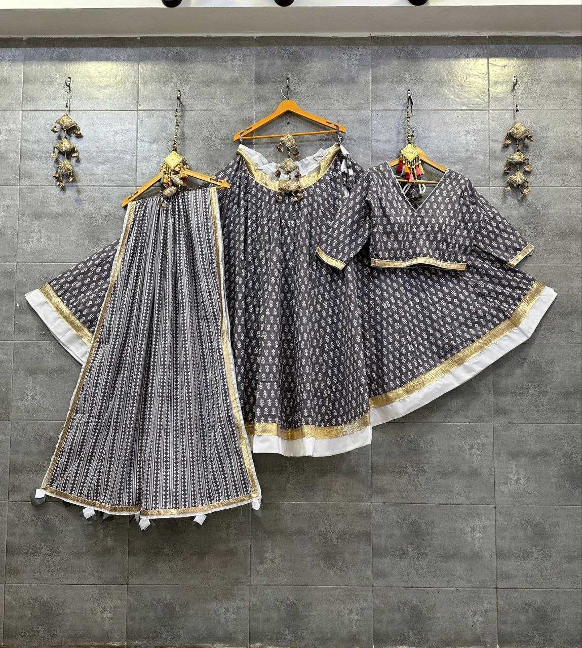 Cotton Cambric Kesh179 Ahb44 Lehengas  Traditional Printed Chaniya Choli Lehengas