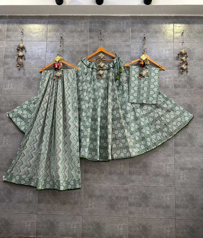 Cotton Cambric Kesh179 Ahb68 Lehengas  Printed Chaniya Choli Simple Lehengas