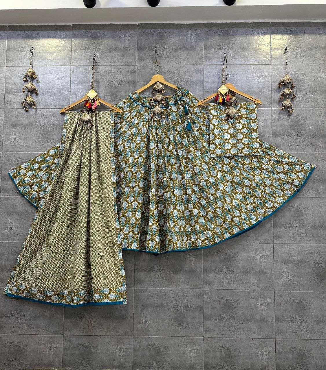 Cotton Cambric Kesh179 Ahb68 Lehengas  Printed Chaniya Choli Simple Lehengas