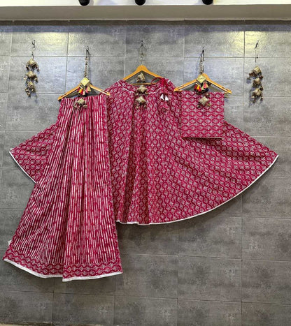 Cotton Cambric Kesh179 Ahb68 Lehengas  Printed Chaniya Choli Simple Lehengas