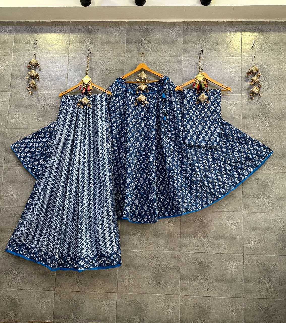 Cotton Cambric Kesh179 Ahb68 Lehengas  Printed Chaniya Choli Simple Lehengas