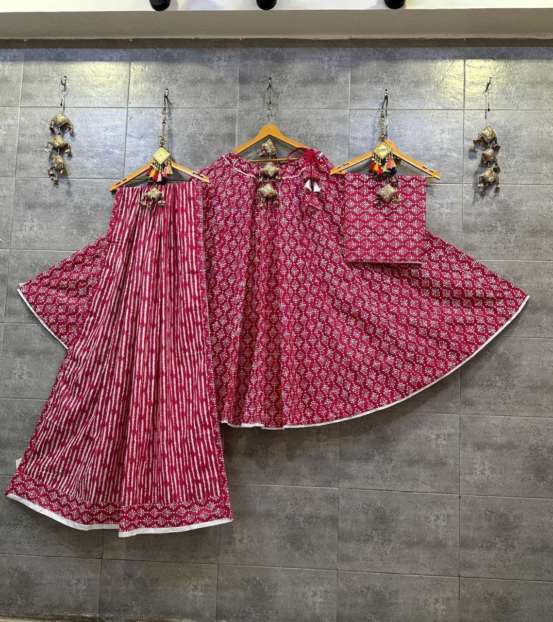 Cotton Cambric Kesh179 Ahb68 Lehengas  Printed Chaniya Choli Simple Lehengas