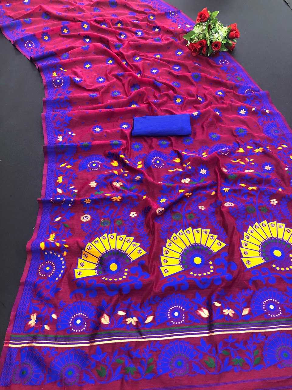 Cotton Gro 9004 Sarees  Printed Cotton Linen Ladies Sarees