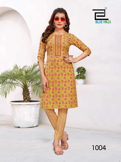 Cotton Inl Embroidery  Kurtis