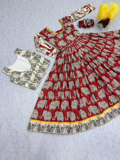 Cotton Kesh119 423 Gowns  Printed Fancy Anarkali Long Gowns