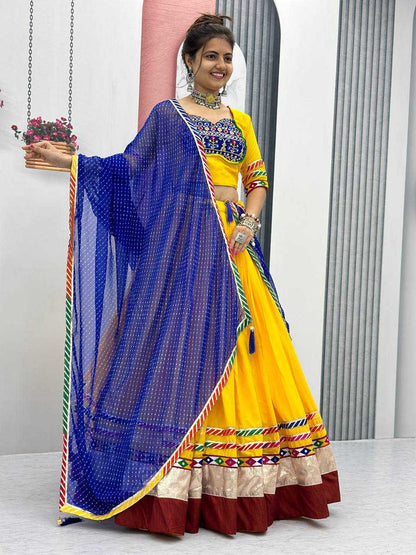 Cotton Kesh127 035 Lehengas  Traditional Embroidered Navratri Chaniya Choli Lehengas