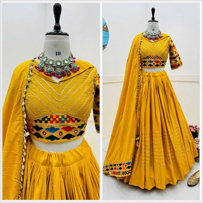 Cotton Kesh158 10100 Lehengas  Traditional Embroidery Navratri Chaniya Choli Lehengas