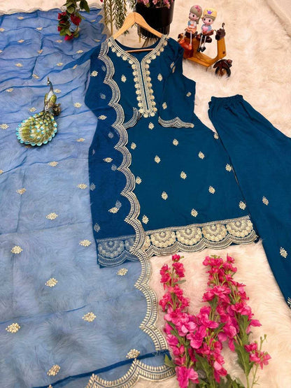 Cotton Kesh158 5033 Suits & Dresses Islamic Clothing  Pakistani Embroidery Cotton Ladies Party Wear Suits