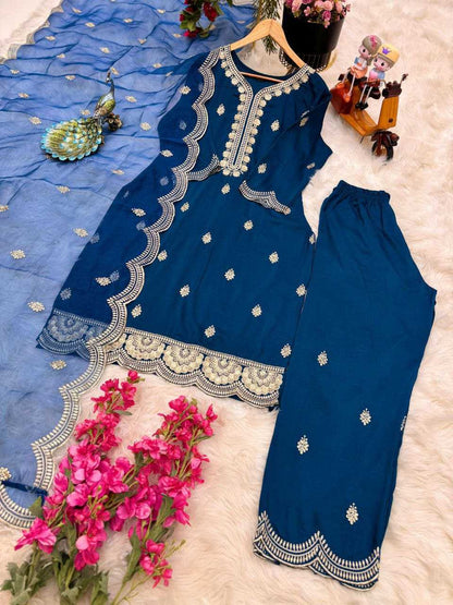 Cotton Kesh158 5033 Suits & Dresses Islamic Clothing  Pakistani Embroidery Cotton Ladies Party Wear Suits