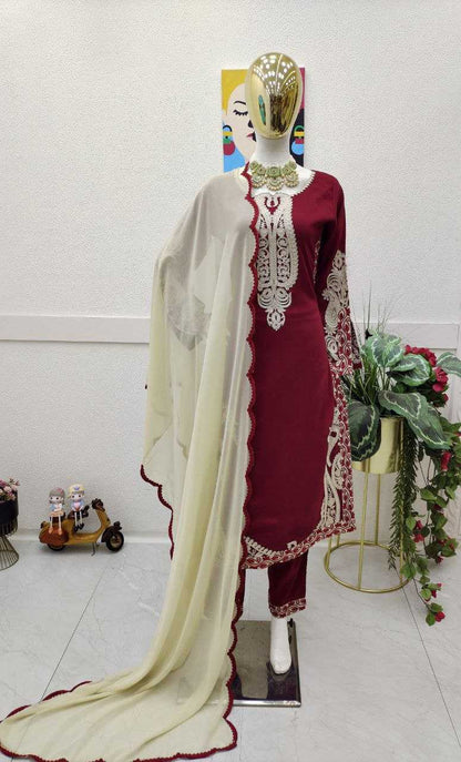 Cotton Kesh158 5036 Suits & Dresses Islamic Clothing  Pakistani Embroidered Cotton Ladies Party Wear Suits