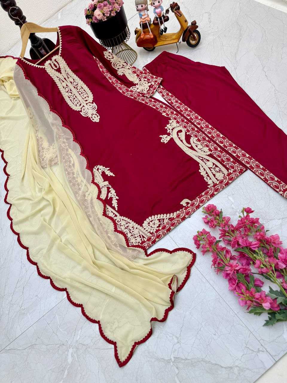 Cotton Kesh158 5036 Suits & Dresses Islamic Clothing  Pakistani Embroidered Cotton Ladies Party Wear Suits