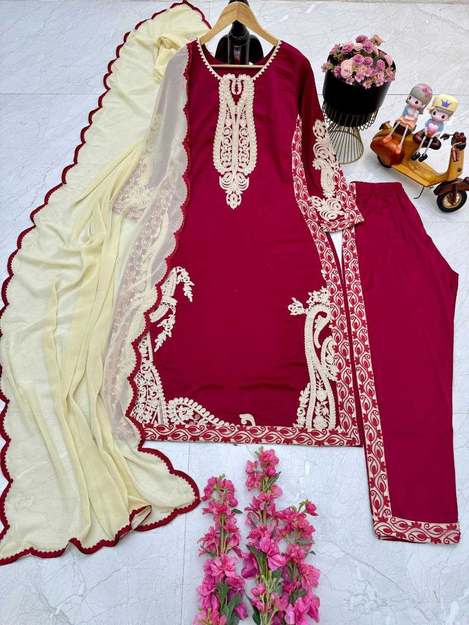 Cotton Kesh158 5036 Suits & Dresses Islamic Clothing  Pakistani Embroidered Cotton Ladies Party Wear Suits