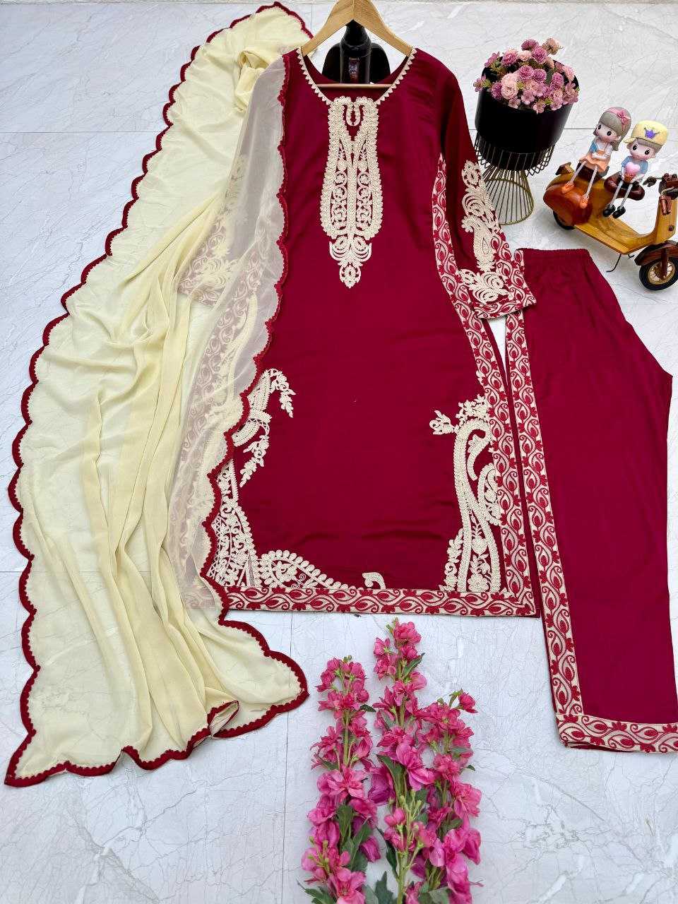 Cotton Kesh158 5036 Suits & Dresses Islamic Clothing  Pakistani Embroidered Cotton Ladies Party Wear Suits