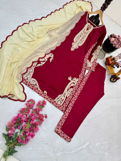 Cotton Kesh158 5036 Suits & Dresses Islamic Clothing  Pakistani Embroidered Cotton Ladies Party Wear Suits