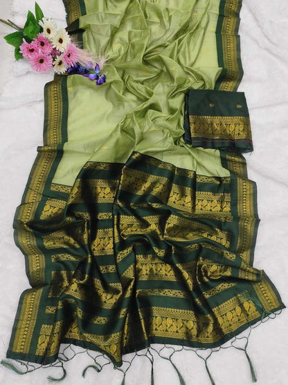 Cotton Kesh160 Harnaaz Sarees  Cotton Linen Ladies Zari Border Sarees