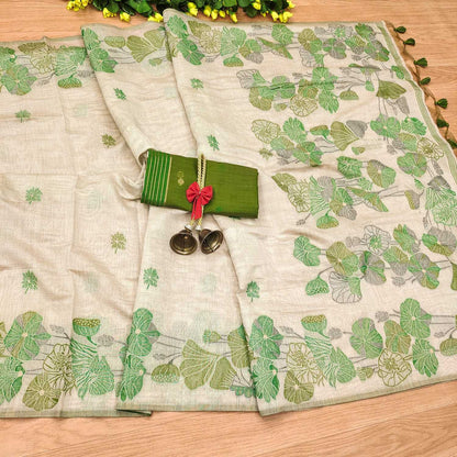 Cotton Kesh171 213 Sarees  Printed Cotton Linen Sarees