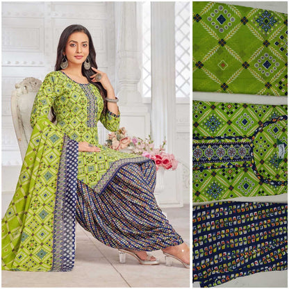 Cotton Kesh175 Sindoor Suits & Dresses   Printed Cotton Punjabi Ladies Salwar Patiala Ladies Suits