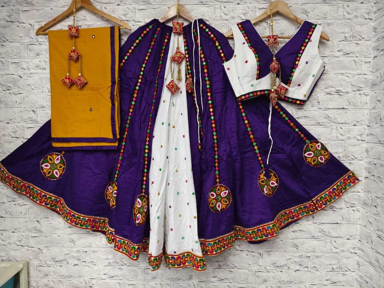 Cotton Kesh179 Ahb61 Lehengas  Traditional Lehenga With Dupatta Lehenga With Blouse Purple Lehengas