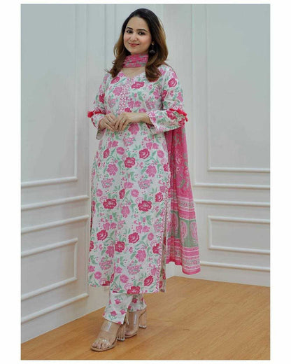 Cotton Kesh179 Ahb70 Suits & Dreeses  Ladies Printed Cotton Long Kurtis Suits