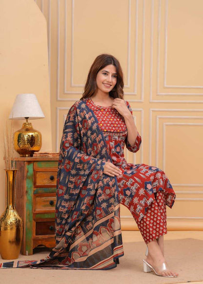 Cotton Kesh209 Bhc09 Suits & Dresses  Printed Cotton Handloon Suit