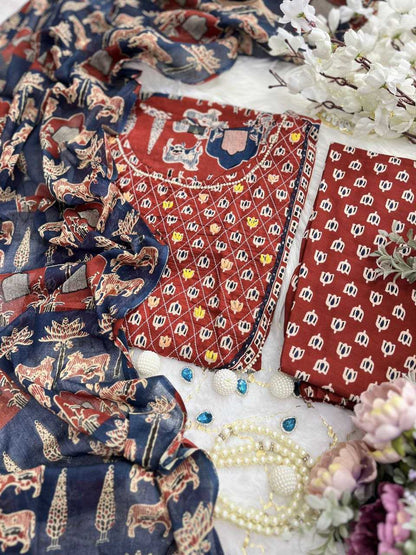 Cotton Kesh209 Bhc09 Suits & Dresses  Printed Cotton Handloon Suit