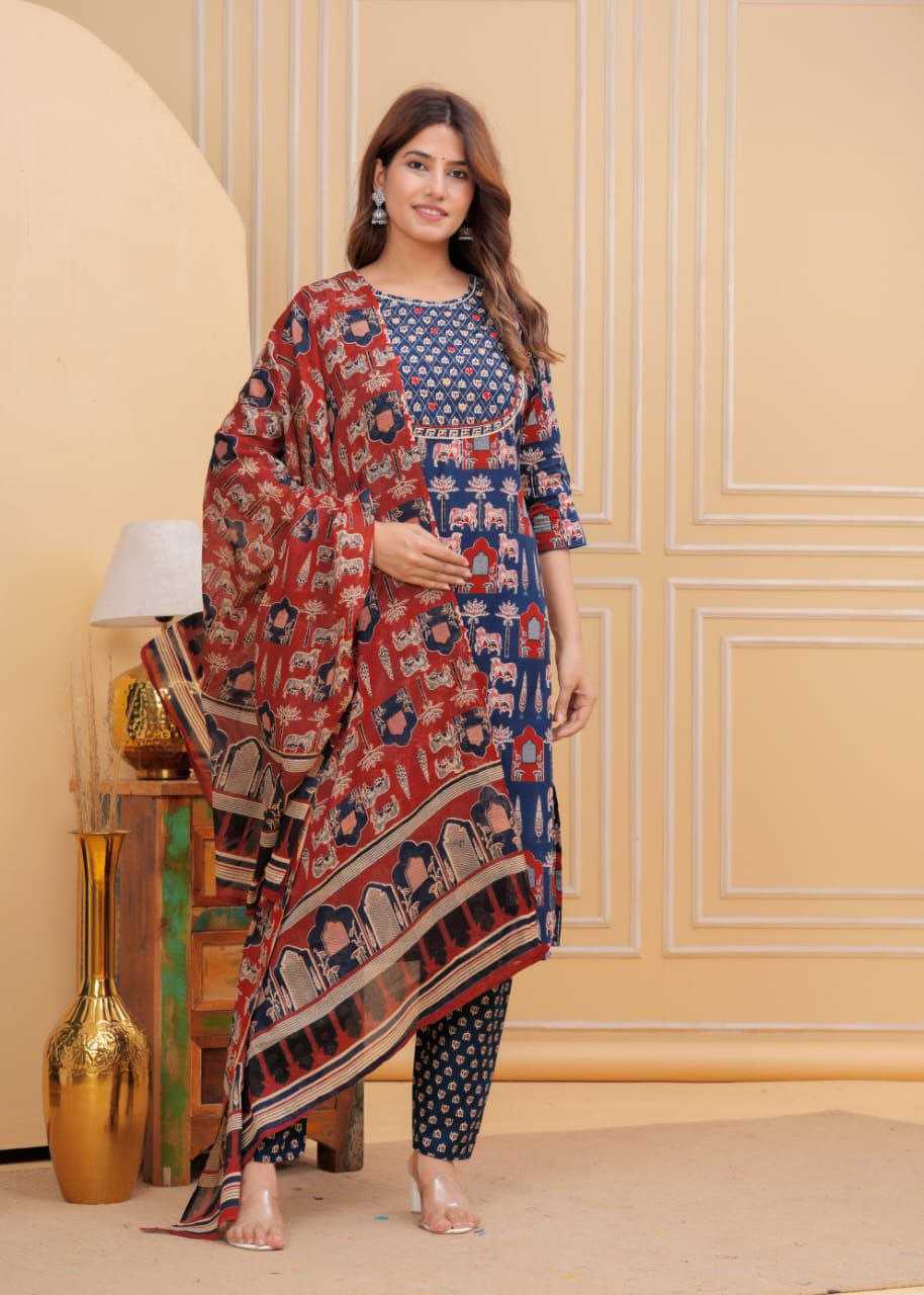 Cotton Kesh209 Bhc09 Suits & Dresses  Printed Cotton Handloon Suit