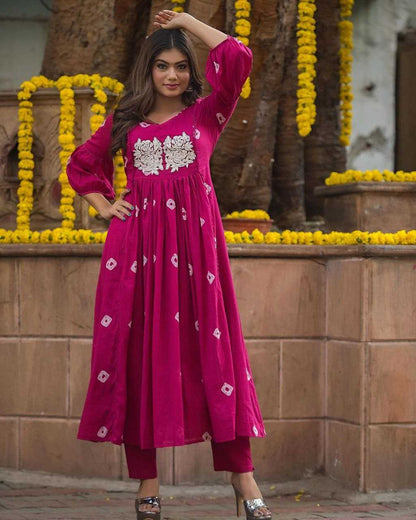 Cotton Kesh209 Bhc11 Kurtis  Embroidered Cotton Prined Kurtis