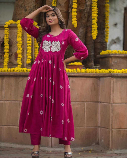 Cotton Kesh209 Bhc11 Kurtis  Embroidered Cotton Prined Kurtis