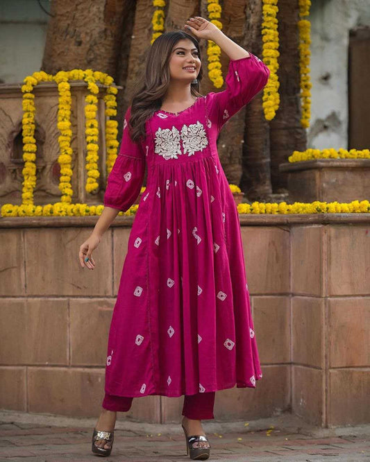 Cotton Kesh209 Bhc11 Kurtis  Embroidered Cotton Prined Kurtis