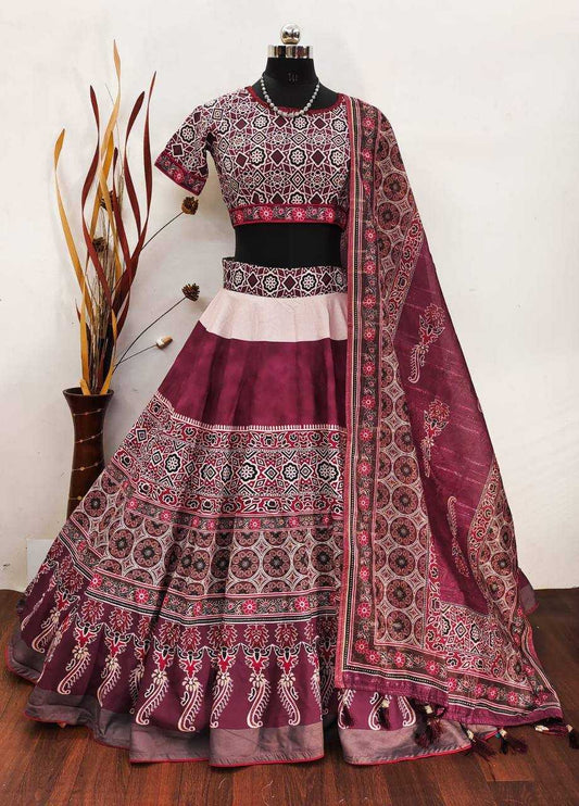 Cotton Kesh211 Ldy65 Lehengas  Traditonal Printed Fancy Lehengas