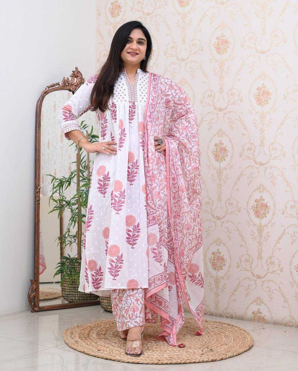 Cotton Kesh211 Ldy97 Suits & Dresses  Printed Coton Anarkali Straight Cut Long Kurtis Suits