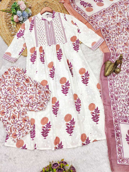 Cotton Kesh211 Ldy97 Suits & Dresses  Printed Coton Anarkali Straight Cut Long Kurtis Suits