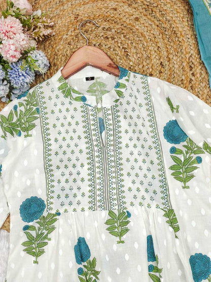 Cotton Kesh211 Ldy97 Suits & Dresses  Printed Coton Anarkali Straight Cut Long Kurtis Suits