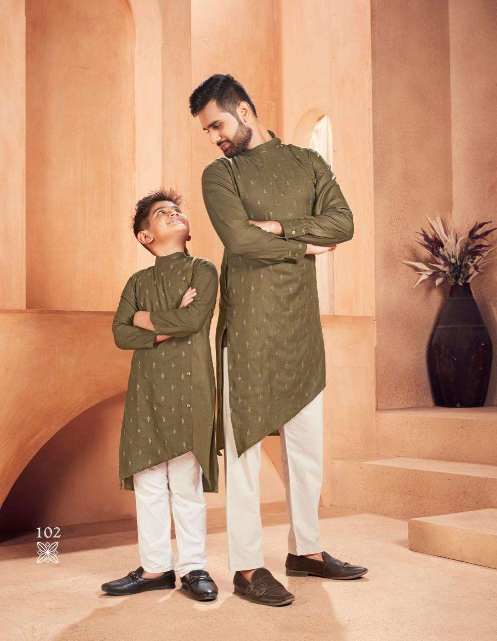 Cotton Ksb 106 Mens Wear  Father Son Combo Wears