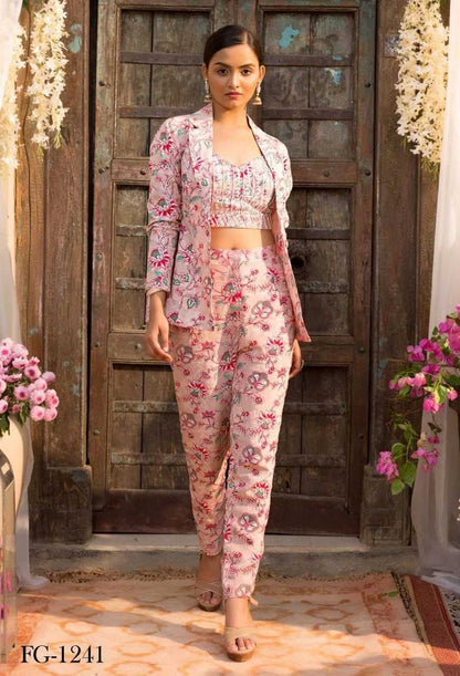 Cotton Ksb 1238 Western Wear  Co-Ord Set