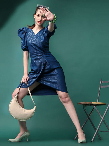 Cotton Lycra Rin153 4004 Western Wear  One Piece Dress