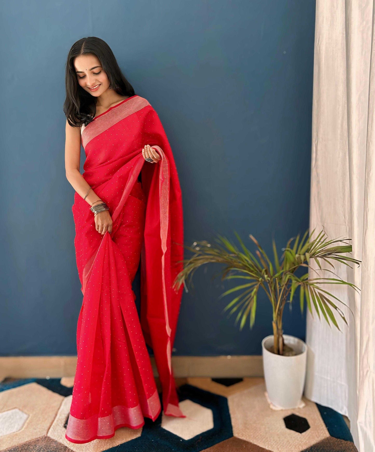 Cotton Mdr Holflix Saree  Fancy Saree