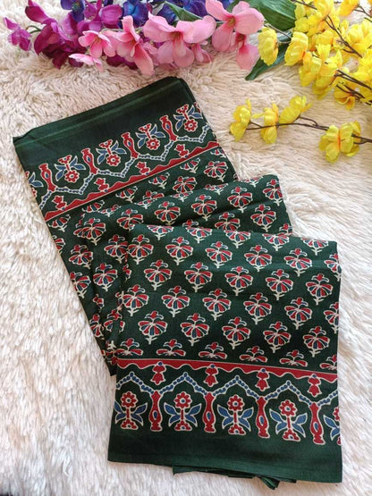 Cotton Rae 11 Sarees  Printed Cotton Linen Ladies Sarees