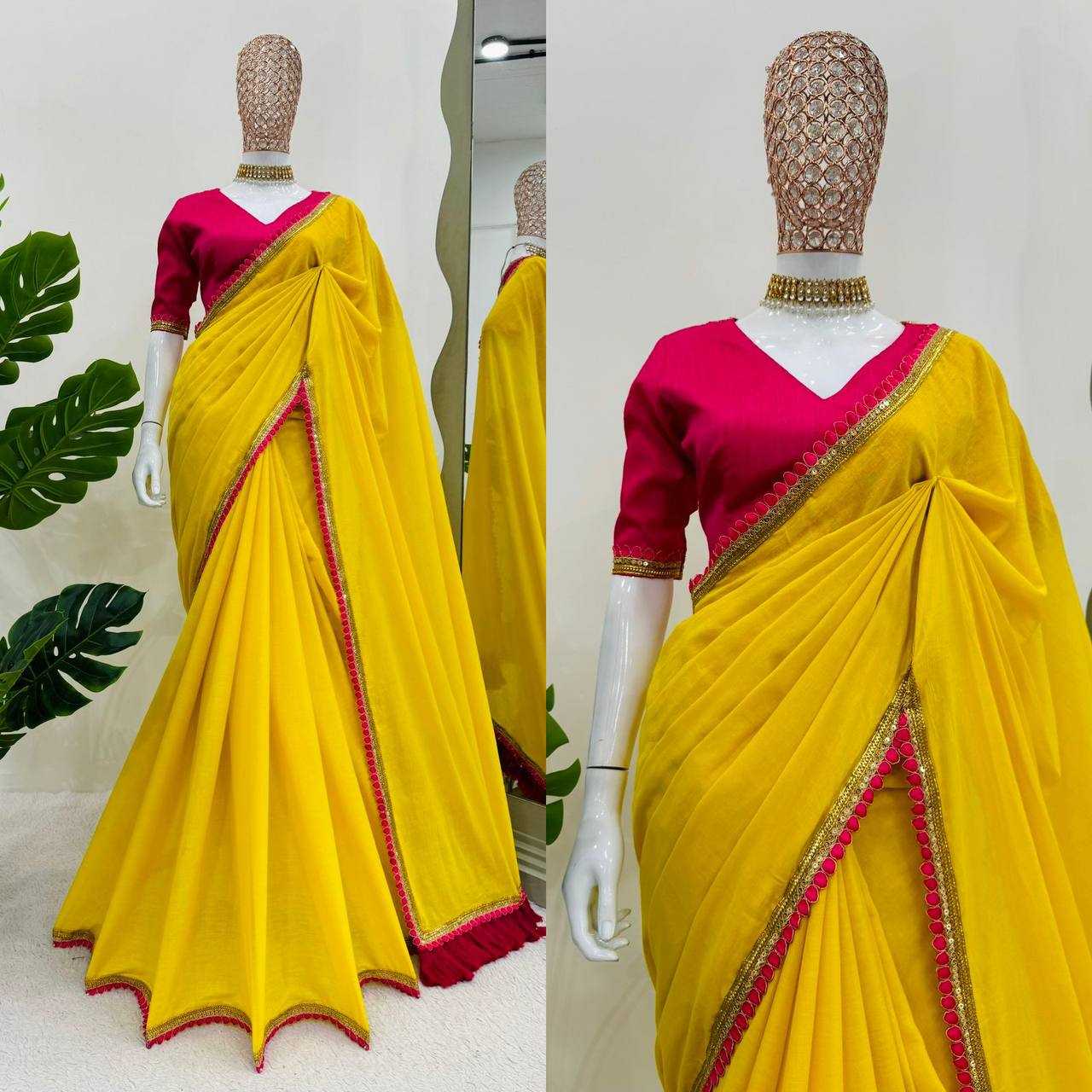 Cotton Rin133 521 Sarees  Fancy Cotton Linen Lace Broder Cutwork Sarees