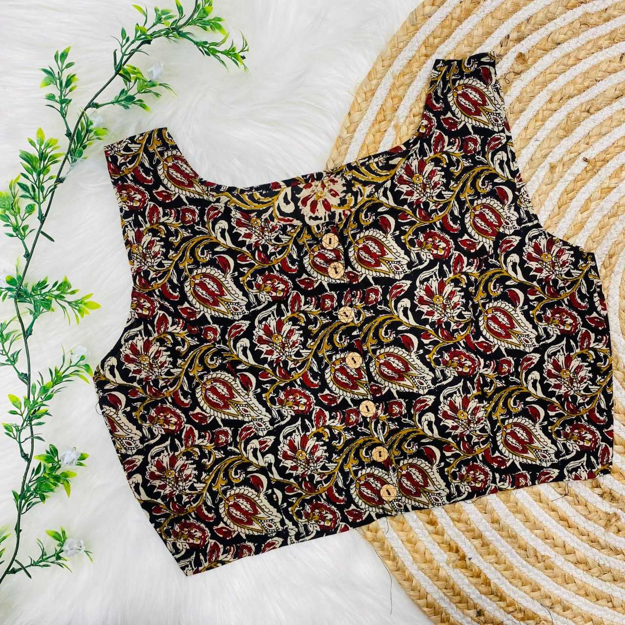 Cotton Rin139 Ldb49 Readymade Blouse  Blouse Printed Cotton Printed Cotton Blouse