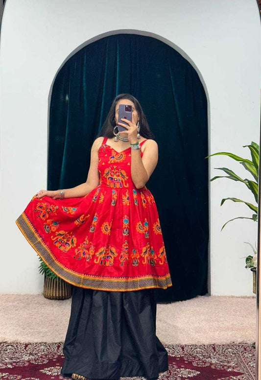 Cotton Rin181 1063 Lehengas  Fancy Printed Embroidered Lehengas