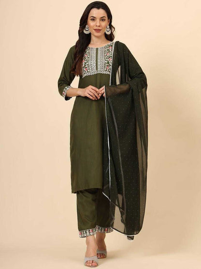 Cotton Rin188 Mazza Suits & Dresses  Ladies Embroidery Cotton Suits