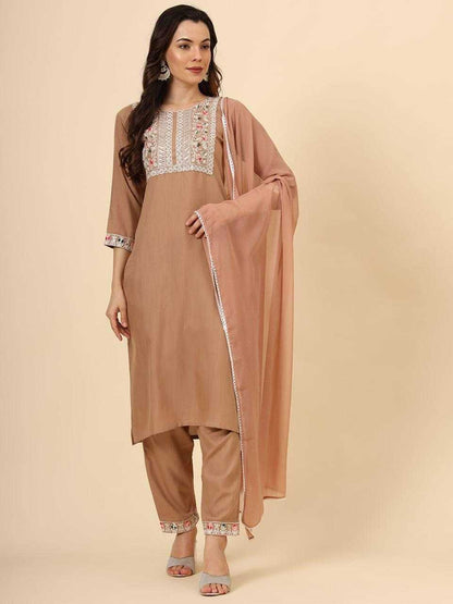 Cotton Rin188 Mazza Suits & Dresses  Ladies Embroidery Cotton Suits