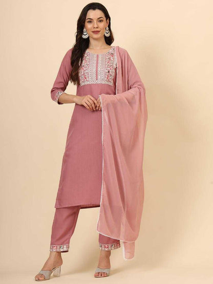 Cotton Rin188 Mazza Suits & Dresses  Ladies Embroidery Cotton Suits