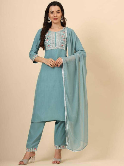 Cotton Rin188 Mazza Suits & Dresses  Ladies Embroidery Cotton Suits