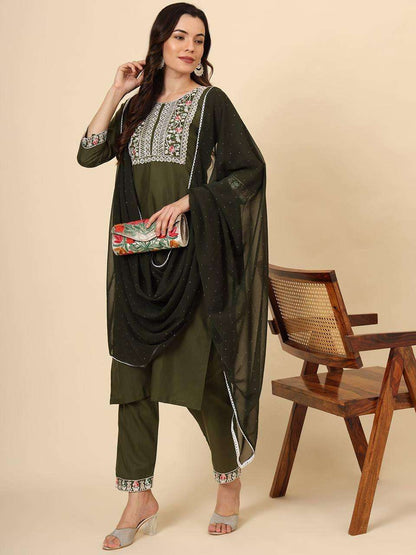 Cotton Rin188 Mazza Suits & Dresses  Ladies Embroidery Cotton Suits