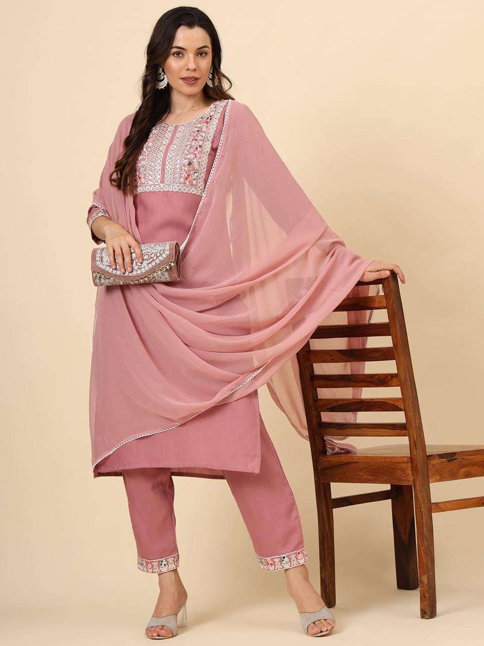 Cotton Rin188 Mazza Suits & Dresses  Ladies Embroidery Cotton Suits