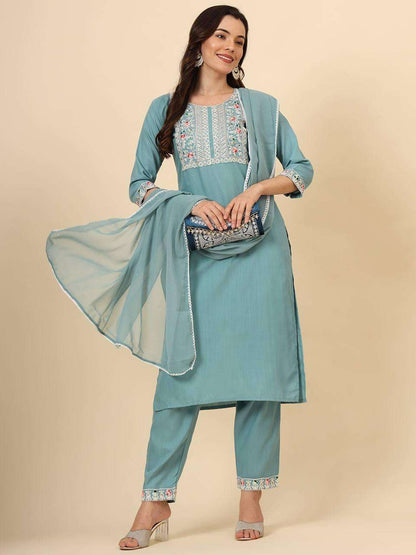 Cotton Rin188 Mazza Suits & Dresses  Ladies Embroidery Cotton Suits