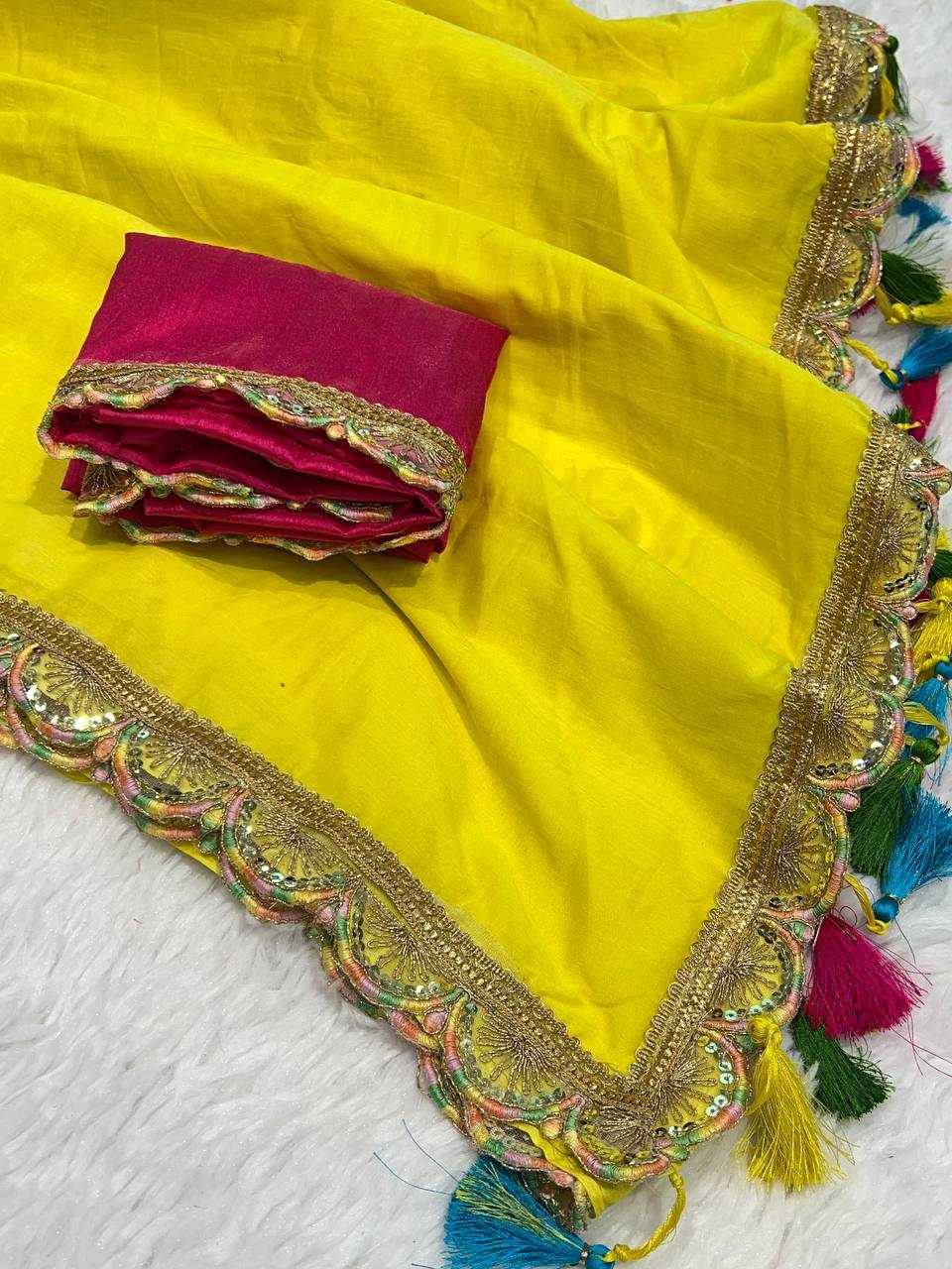 Cotton Rin189 1153 Sarees  Cotton Linen Lace Border Fancy Cutwork Sarees