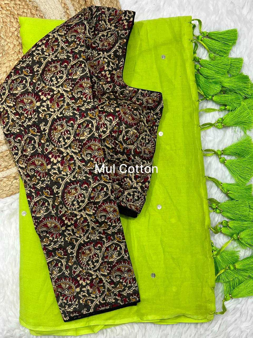 Cotton Rin189 1155 Sarees  Cotton Linen Ladies Hadn Work Cotton Sarees With Blouse